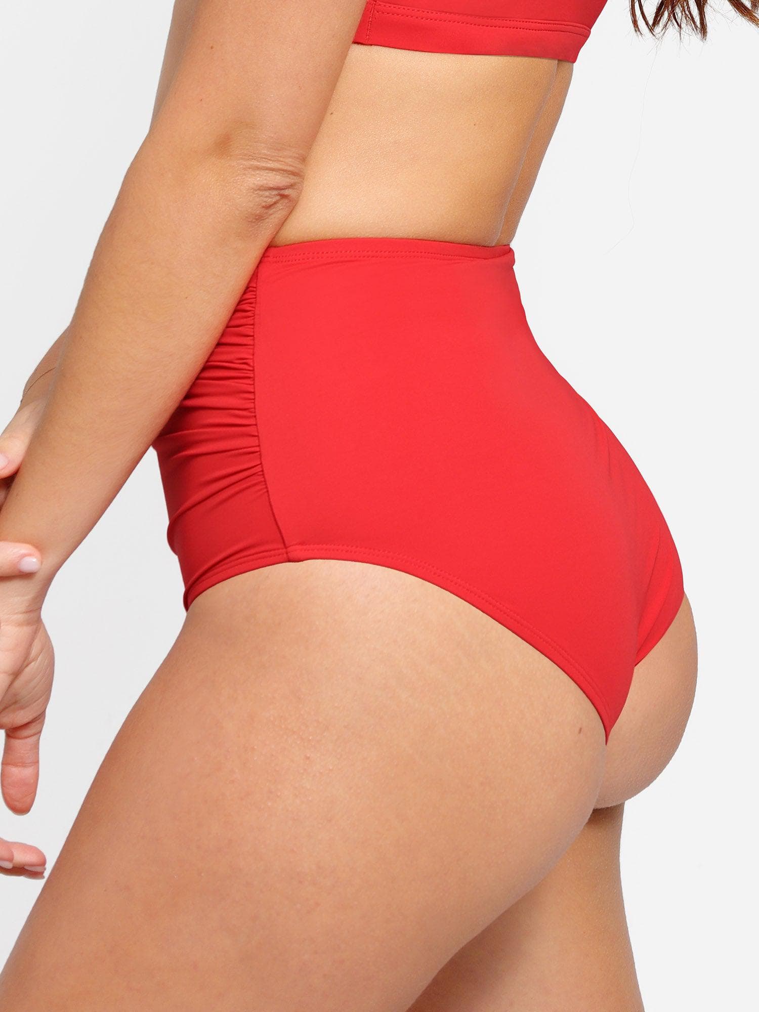 Shapewear Ruched Sculpting Bikini Top and Bottom Set - Image 51
