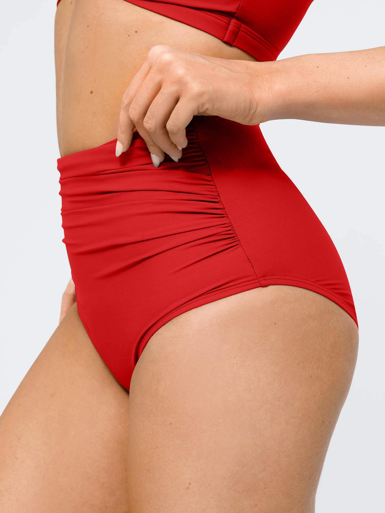 Shapewear Ruched Sculpting Bikini Top and Bottom Set - Image 52