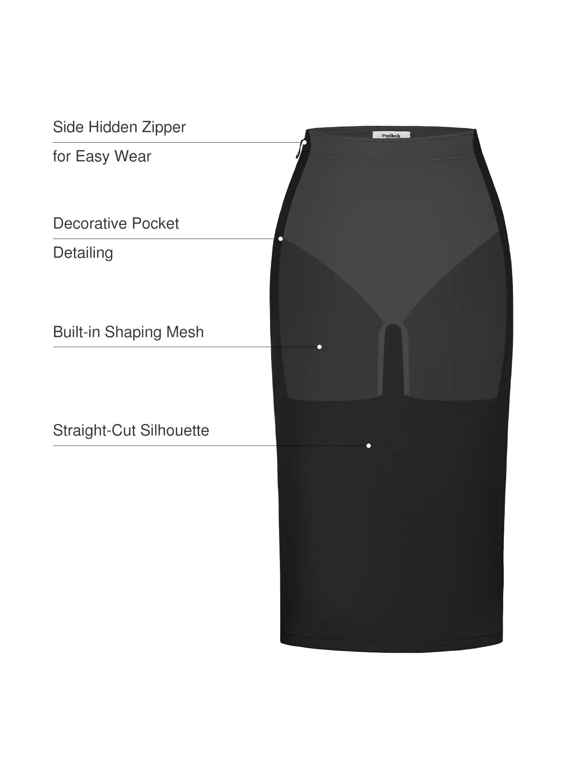 SculptEase Ponte Pencil Skirt - Image 12