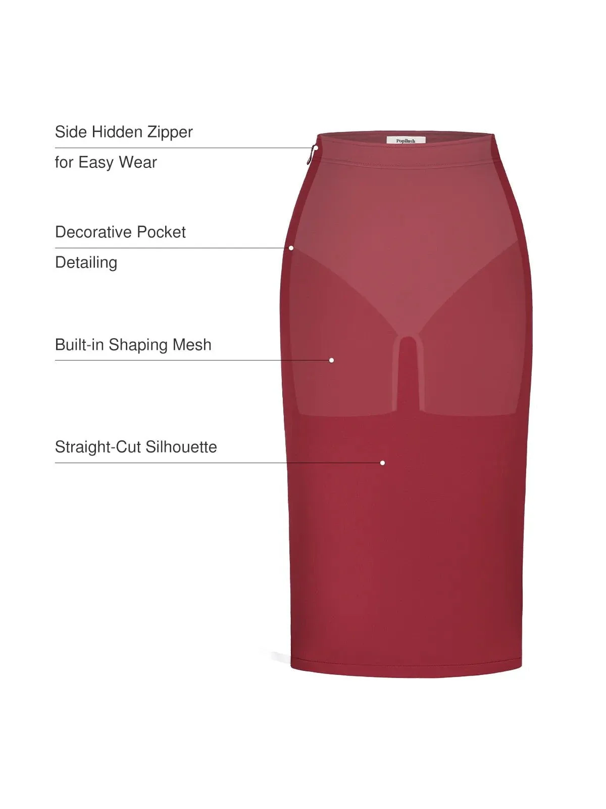 SculptEase Ponte Pencil Skirt - Image 3