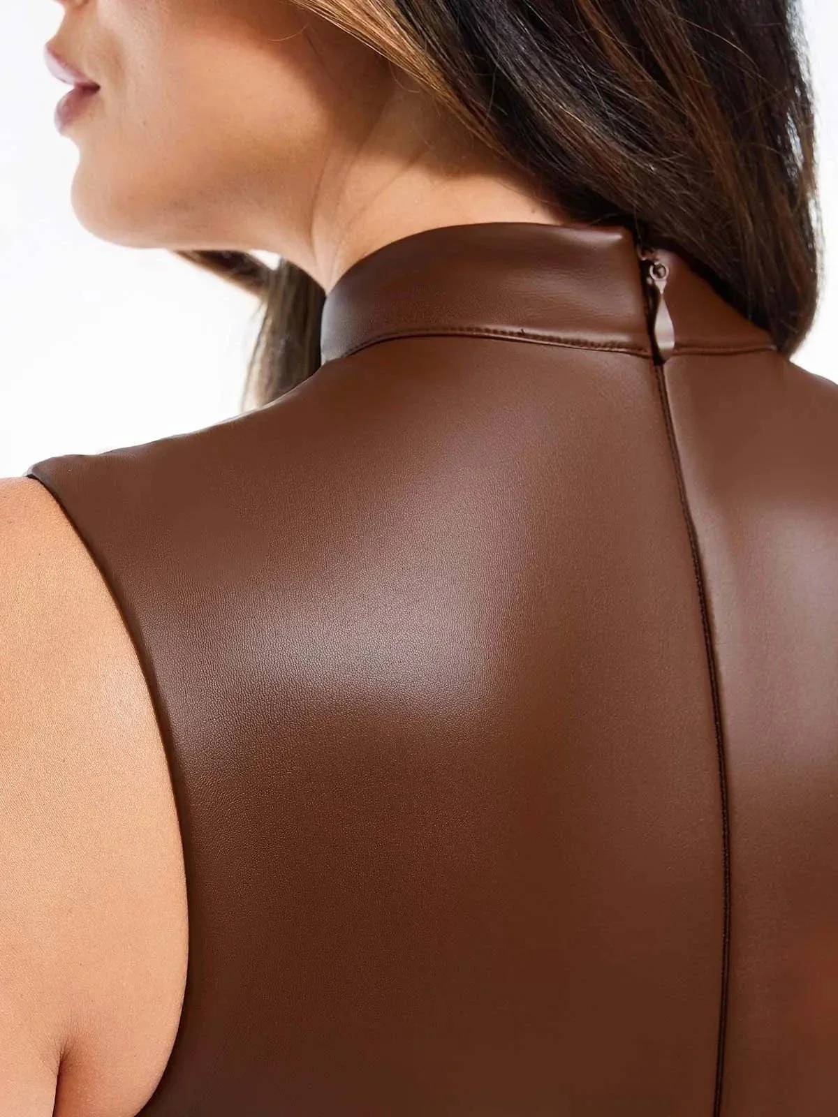 Sculpting 3-in-1 Faux Leather Bodysuit - Image 32