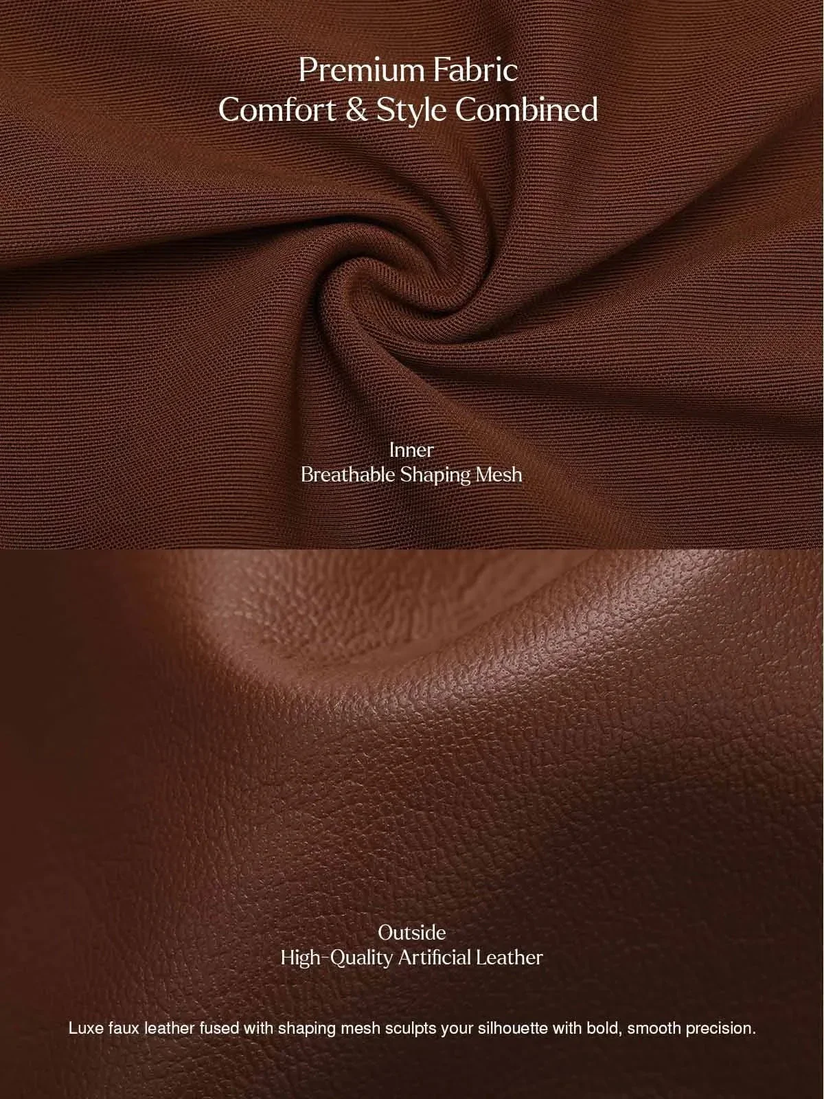 Sculpting 3-in-1 Faux Leather Bodysuit - Image 33