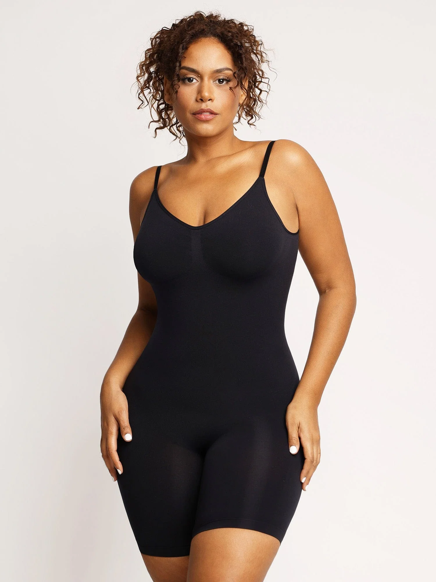 Shapewear Low Back Tummy Control Mid-Thigh Bodysuit - Image 4