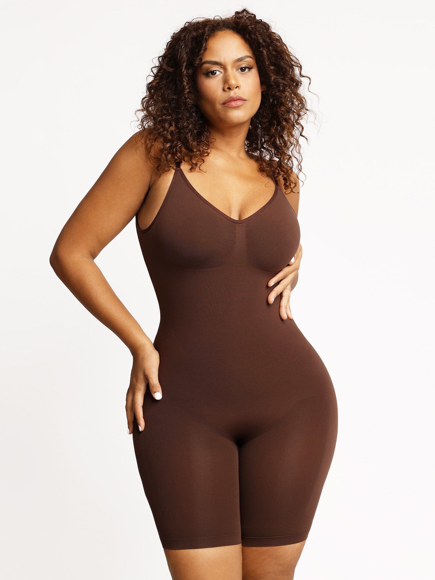 Shapewear Low Back Tummy Control Mid-Thigh Bodysuit - Image 7