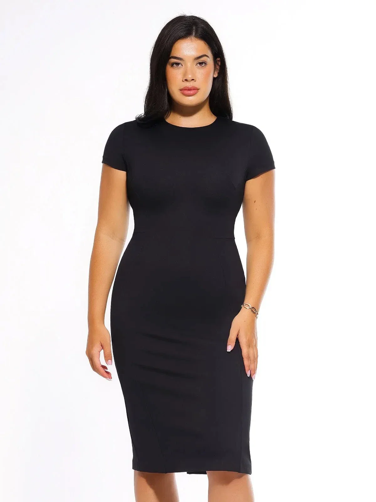 SculptWear Short Sleeve Fitted Sheath Dress - Image 19