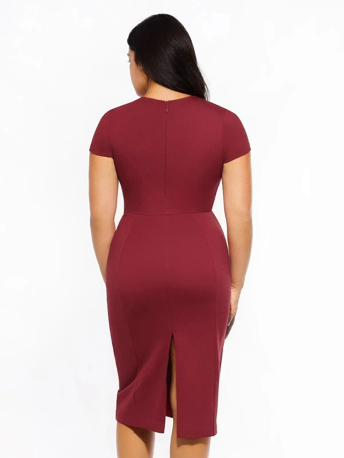 SculptWear Short Sleeve Fitted Sheath Dress - Image 5