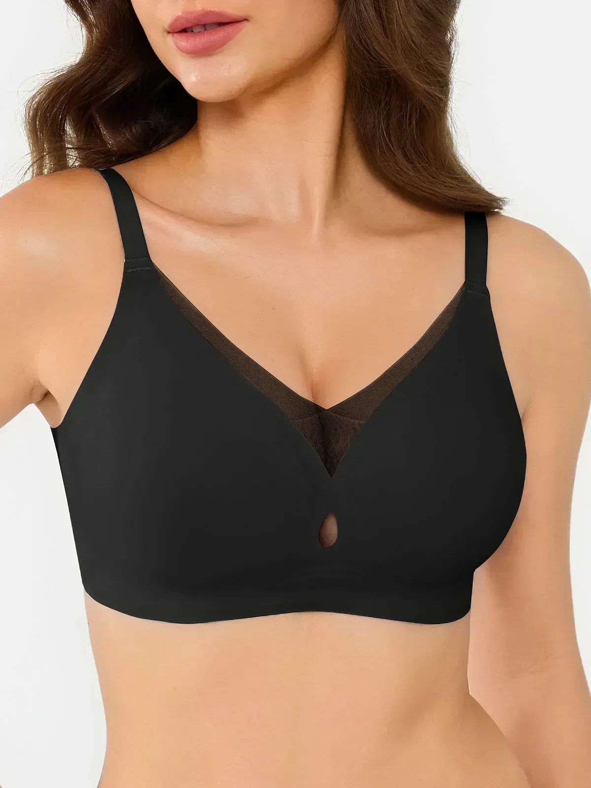 Seamless Breathable Contour Plunge Bra - Image 12
