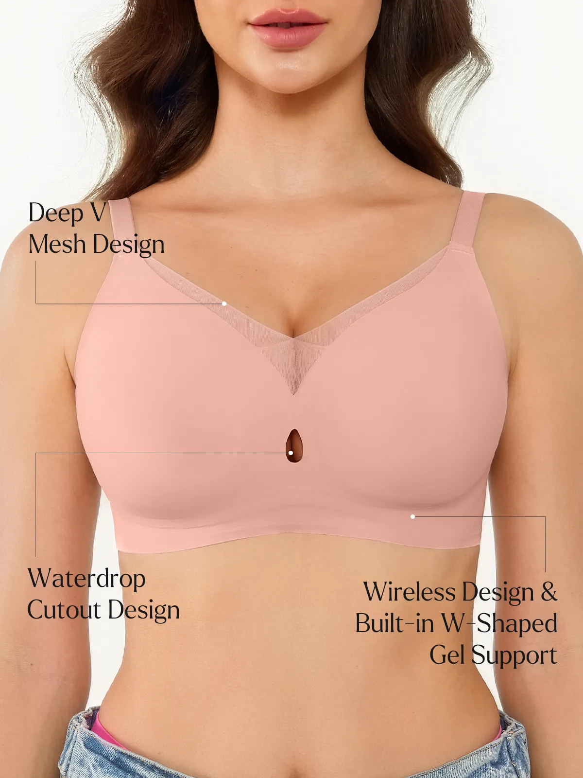 Seamless Breathable Contour Plunge Bra - Image 26