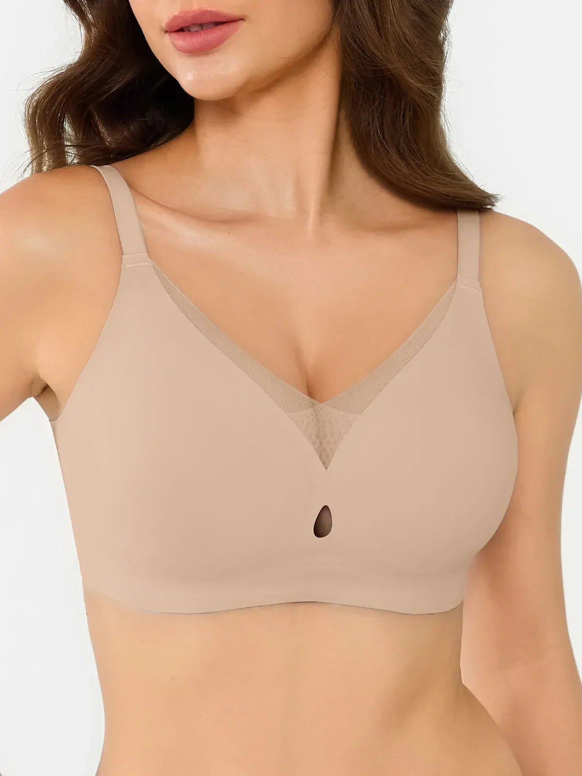 Seamless Breathable Contour Plunge Bra - Image 4
