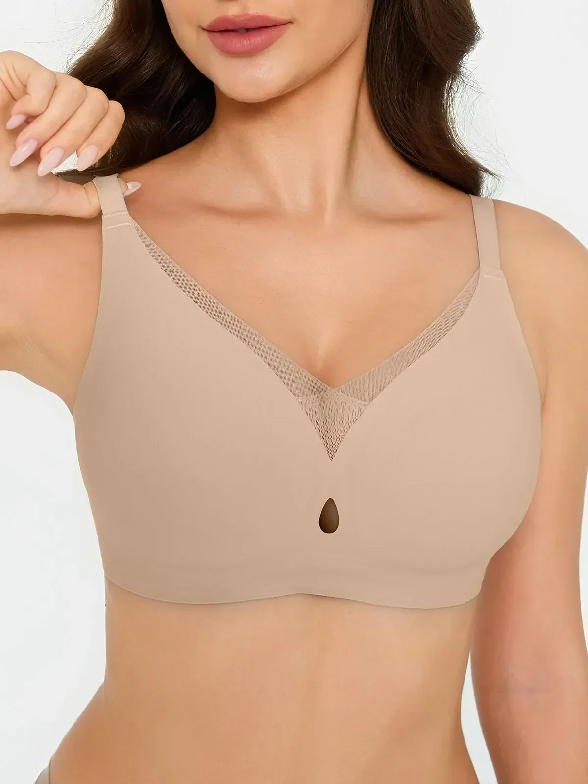 Seamless Breathable Contour Plunge Bra - Image 6