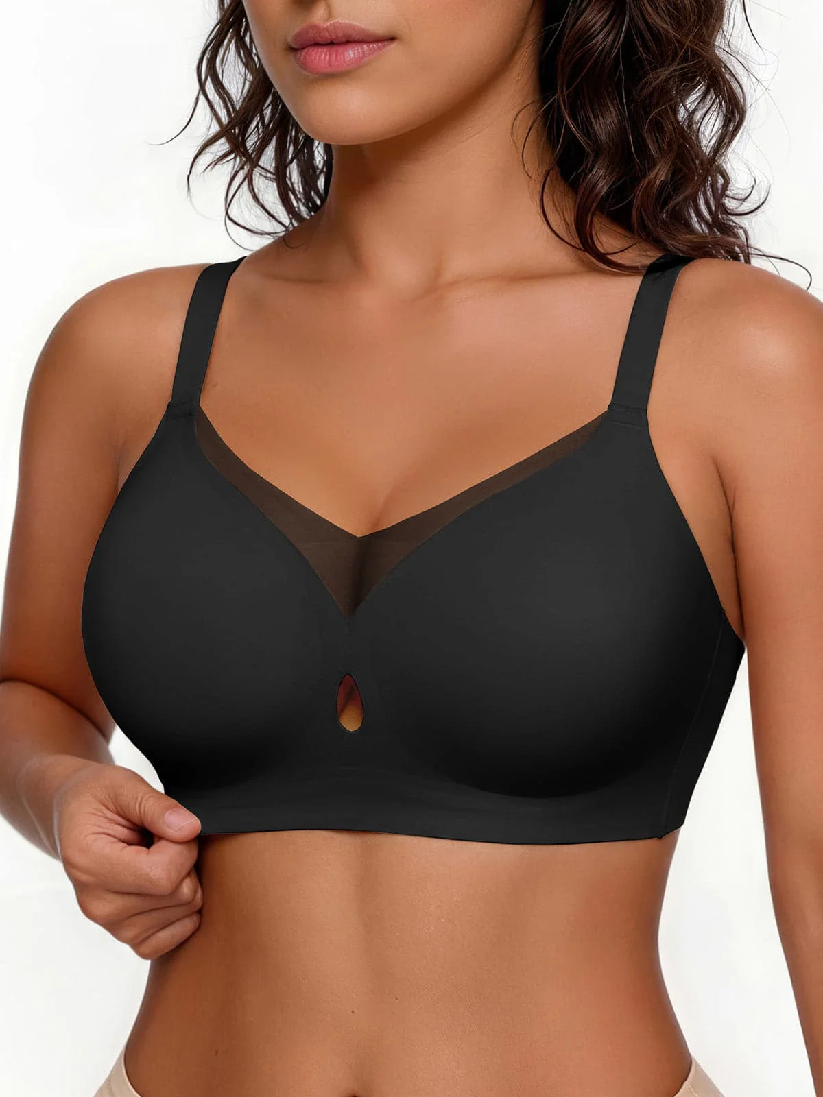 Seamless Breathable Contour Plunge Bra - Image 9
