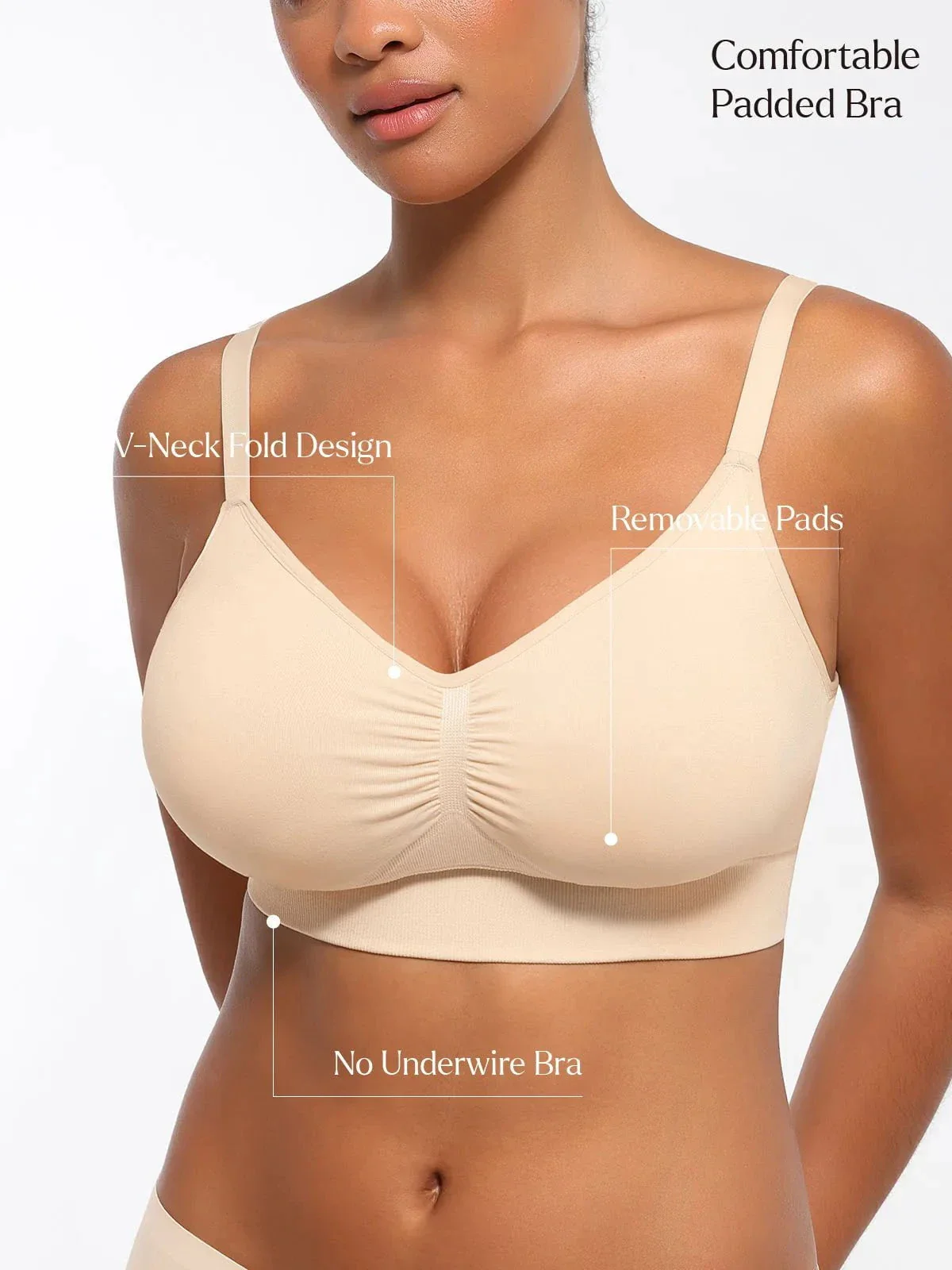 Seamless Comfort Removable Pad Everyday Bra - Image 3