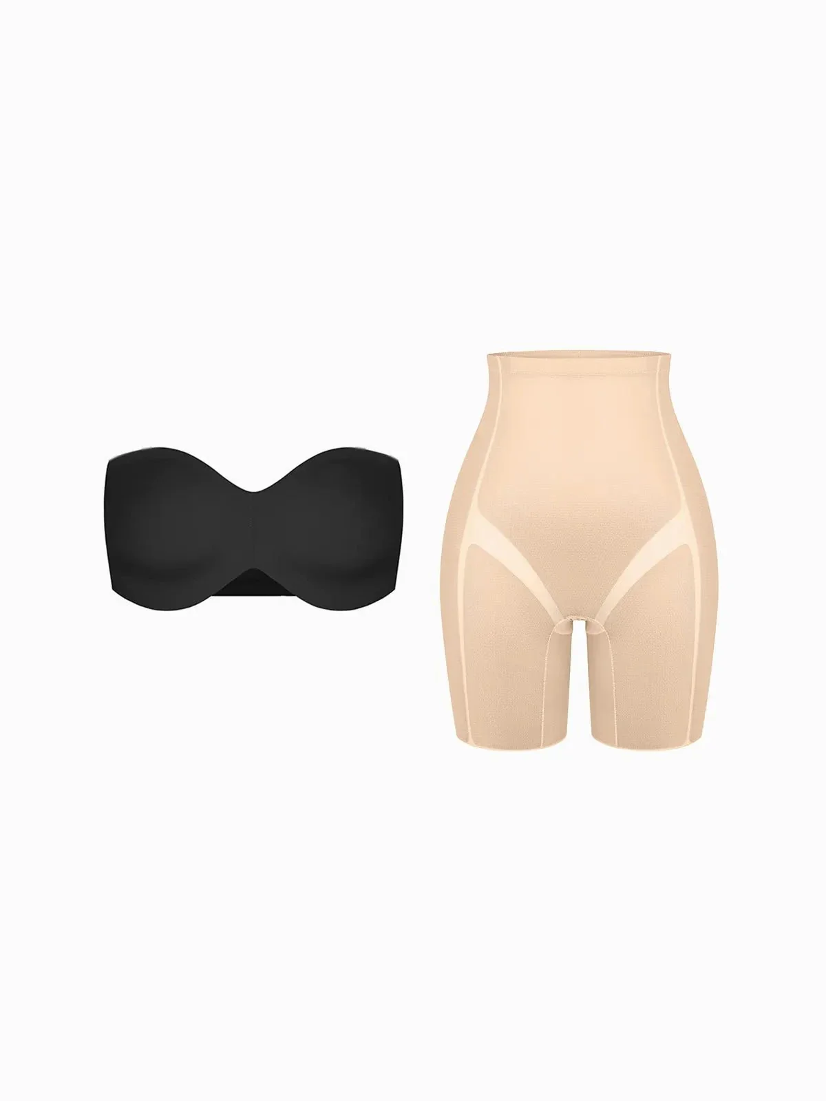 Seamless Push-Up Shapewear Bra Butt-Lifting Shorts Set - Image 12