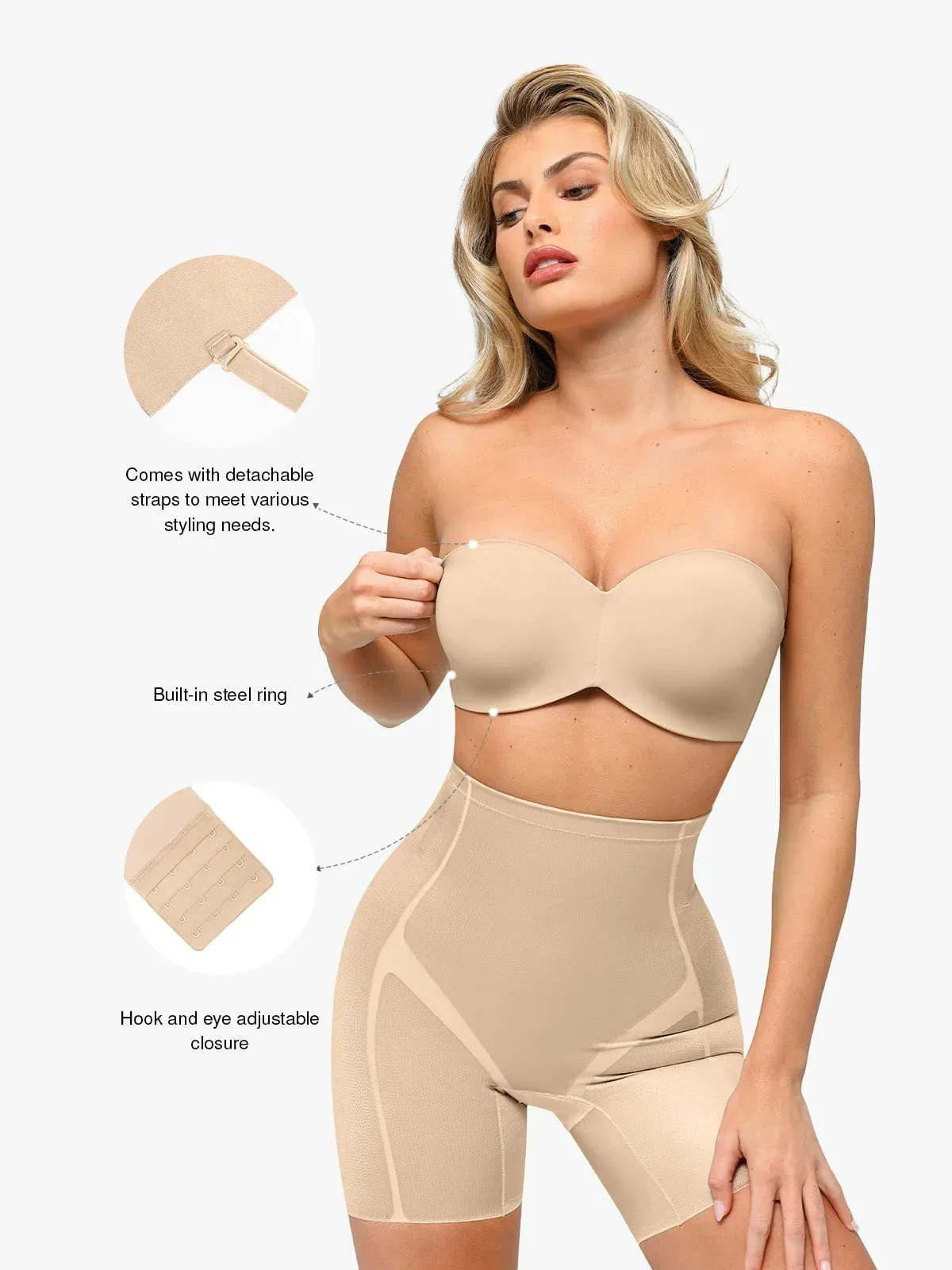 Push-Up Unlined Underwire Strapless Bra Bundle - Image 4