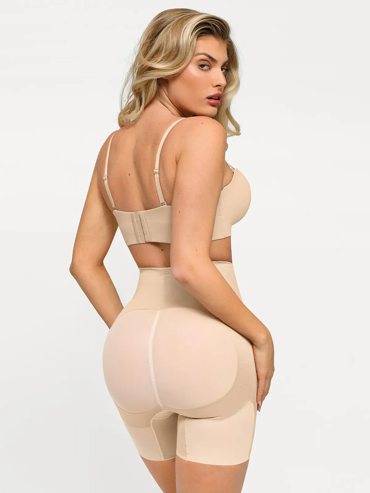 Seamless Push-Up Shapewear Bra Butt-Lifting Shorts Set - Image 4
