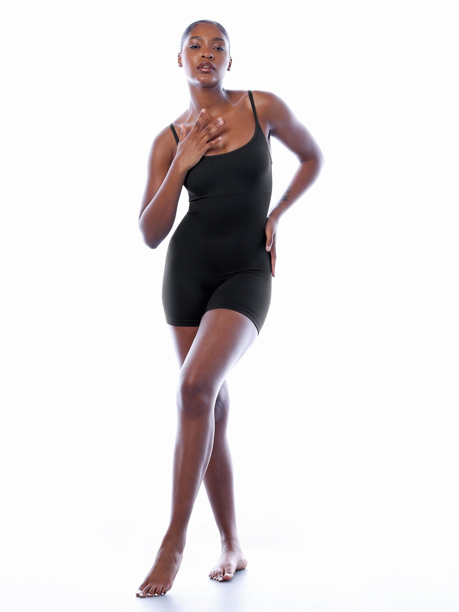 Shapewear Seamless Rib Strappy Romper - Image 18