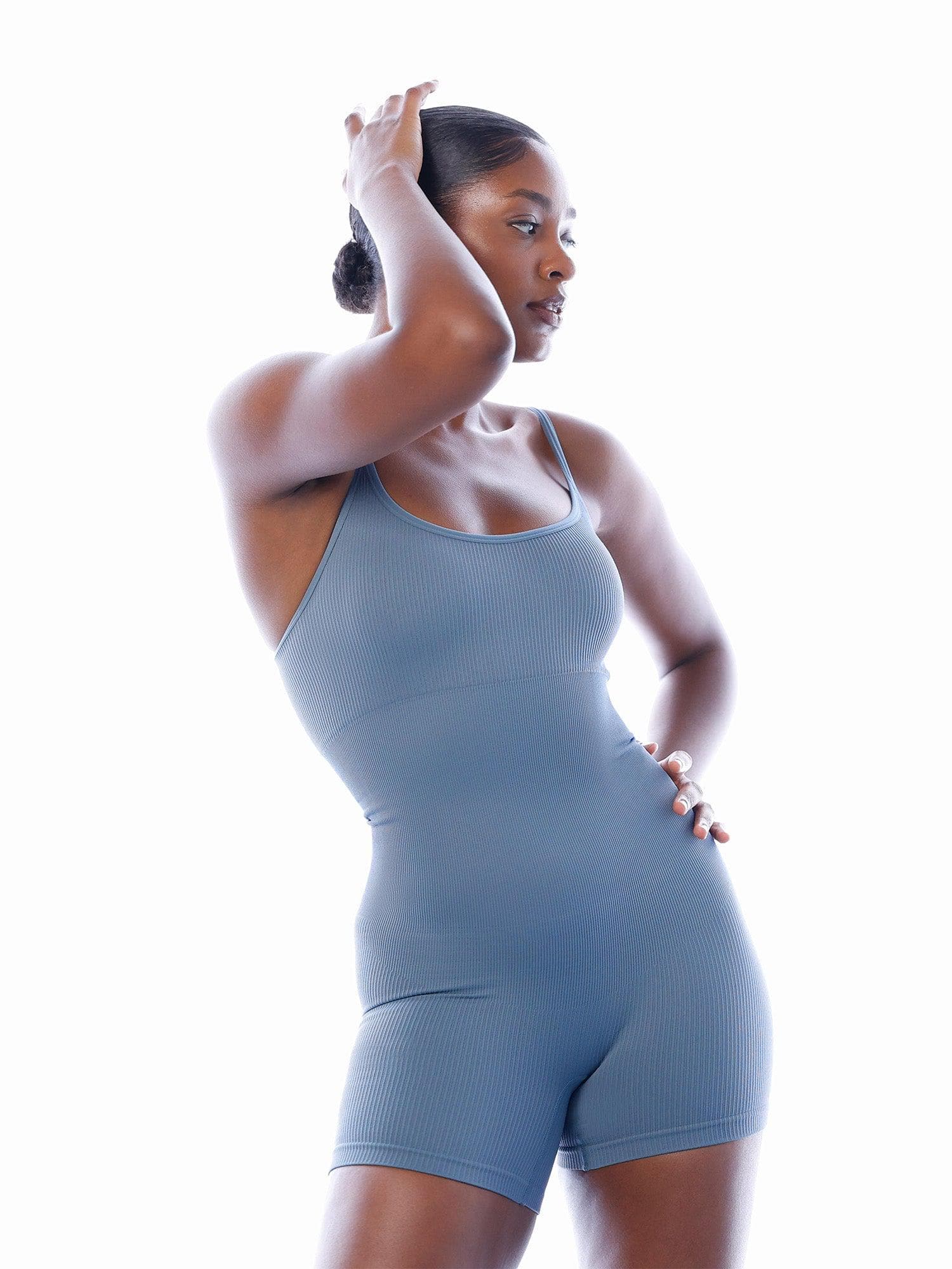 Shapewear Seamless Rib Strappy Romper - Image 9