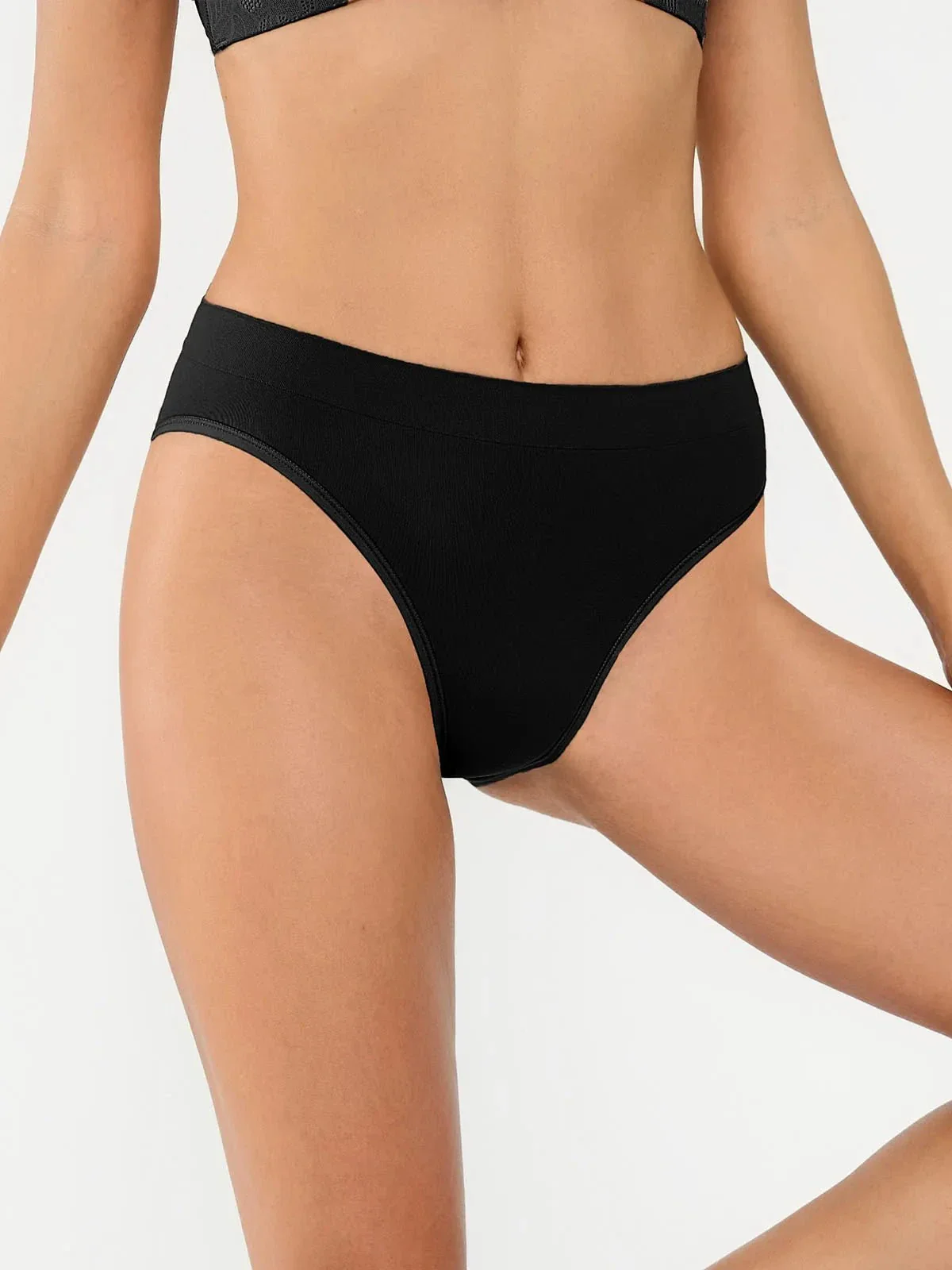 Seamless Ribbed-Waist Brief - Image 10