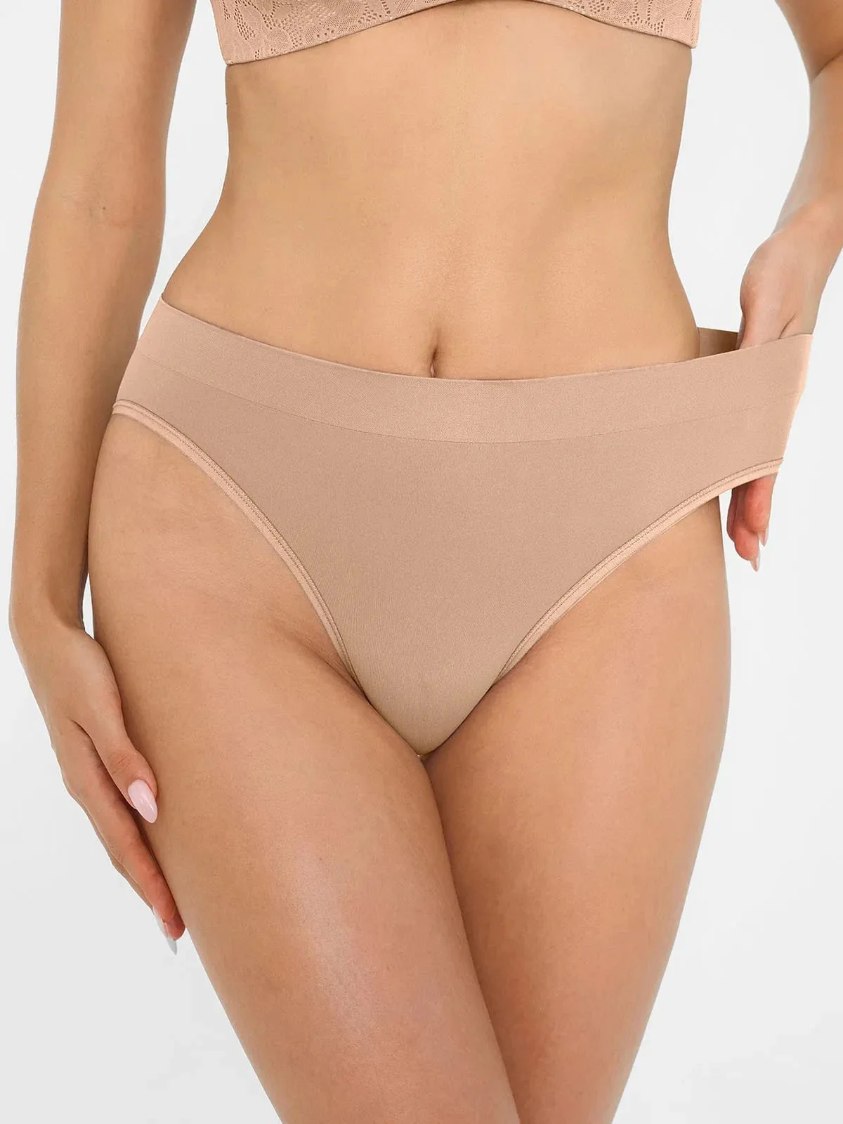 Seamless Ribbed-Waist Brief - Image 17