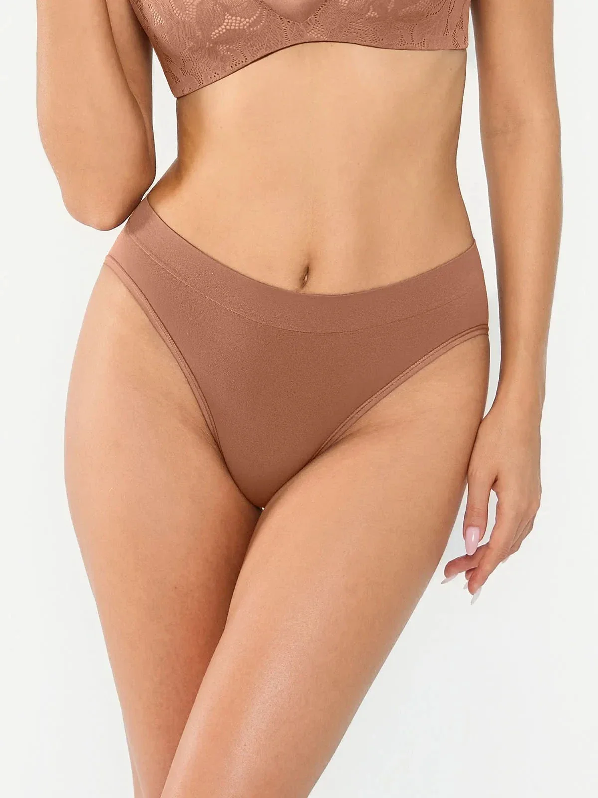 Seamless Ribbed-Waist Brief - Image 20
