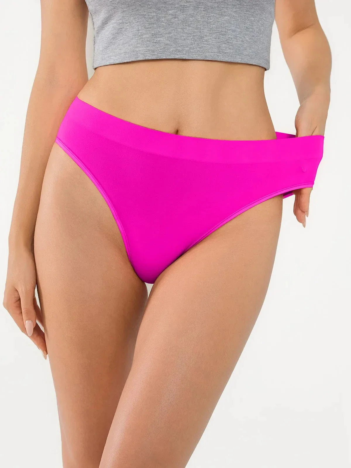 Seamless Ribbed-Waist Brief - Image 30