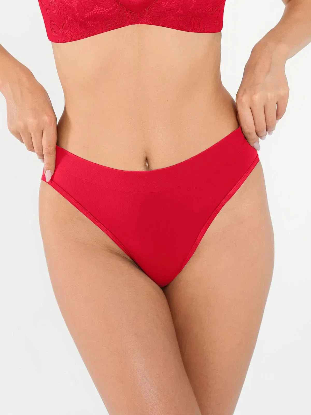 Seamless Ribbed-Waist Brief - Image 31
