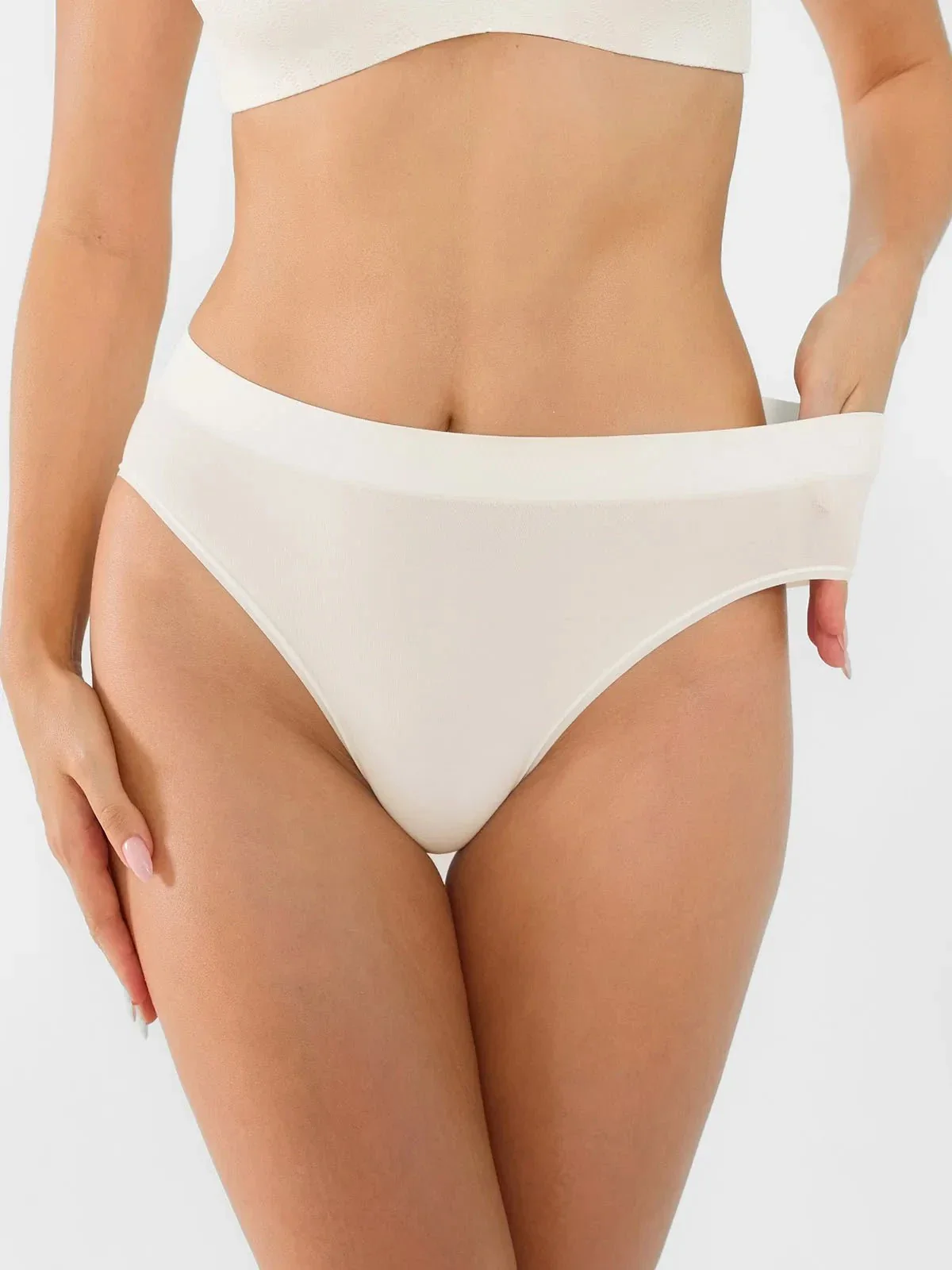 Seamless Ribbed-Waist Brief - Image 6