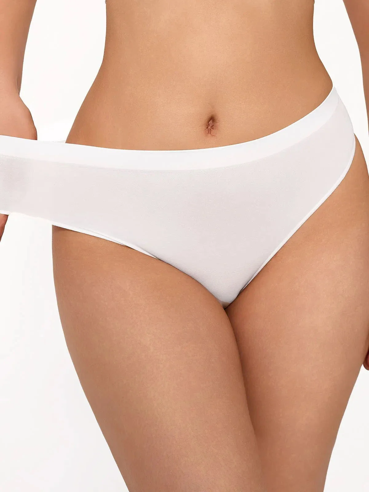Seamless Solid Mid-Rise Thong Brief - Image 9