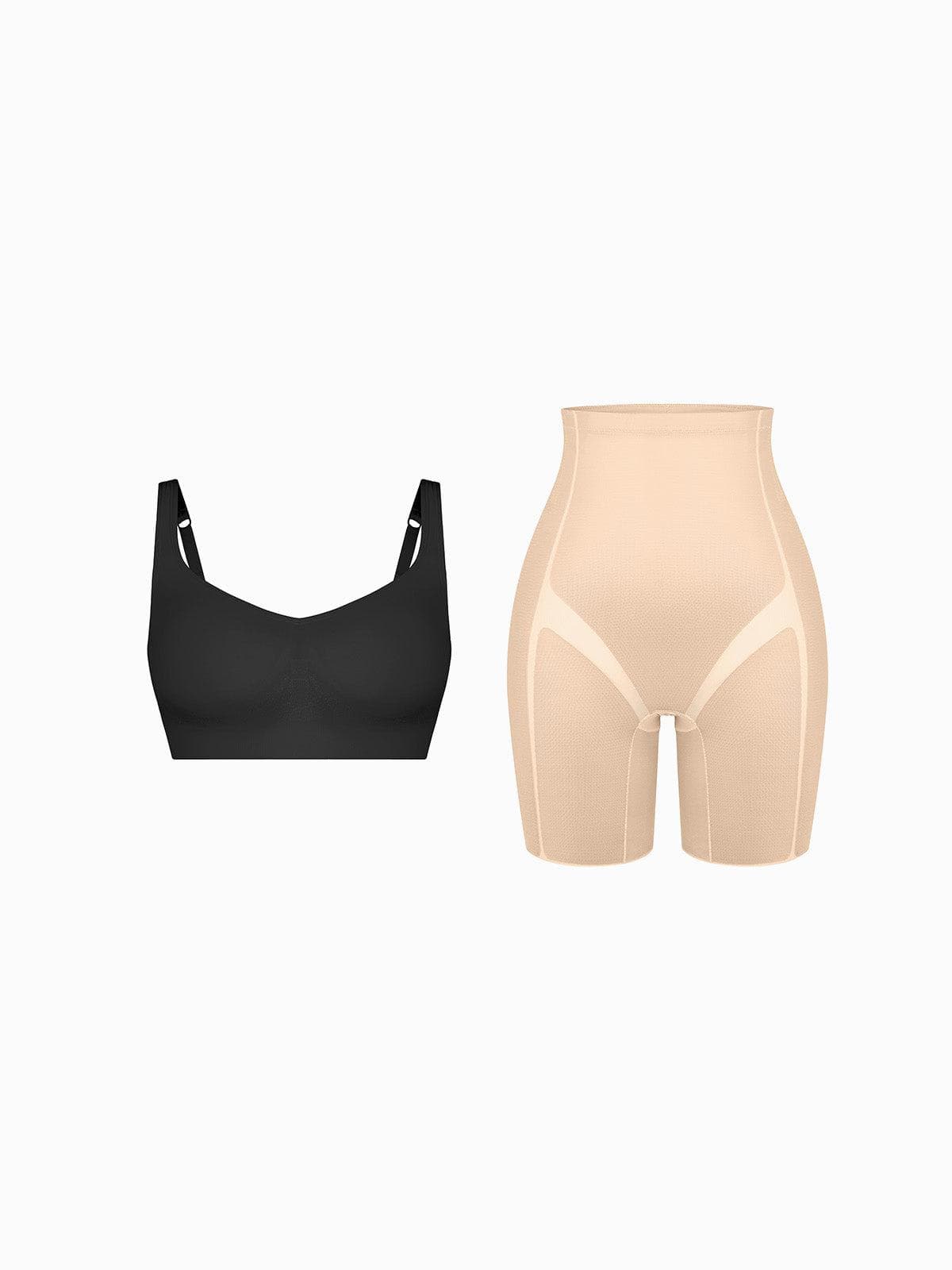 Seamless Underwire-Free Smoothing Bra Butt-Lifting Shorts Set - Image 3