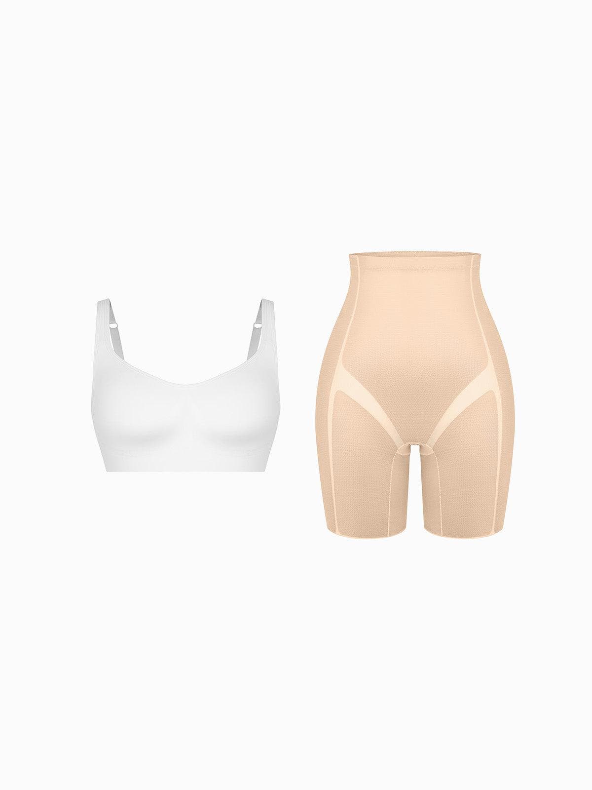 Seamless Underwire-Free Smoothing Bra Butt-Lifting Shorts Set - Image 4