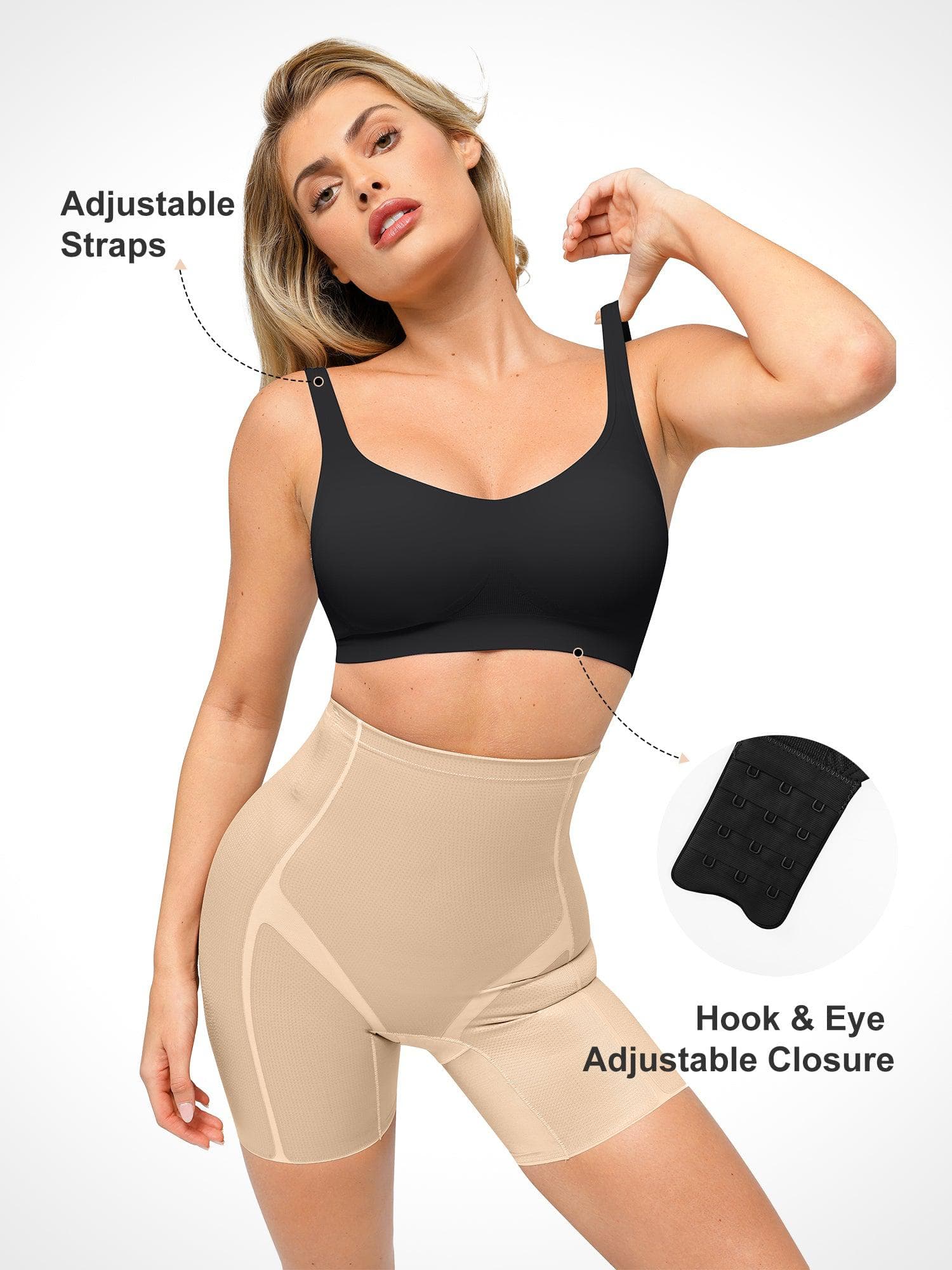 Seamless Underwire-Free Smoothing Bra Butt-Lifting Shorts Set - Image 6