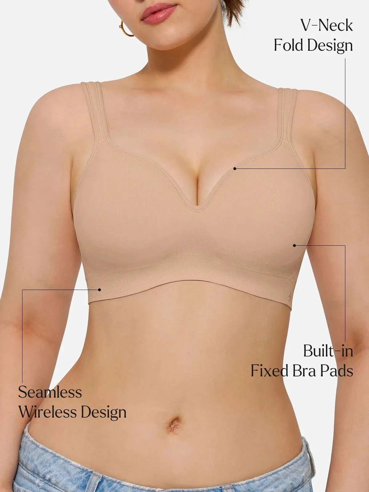 Seamless Wireless Adjustable Comfort Minimizer Support Bra - Image 15