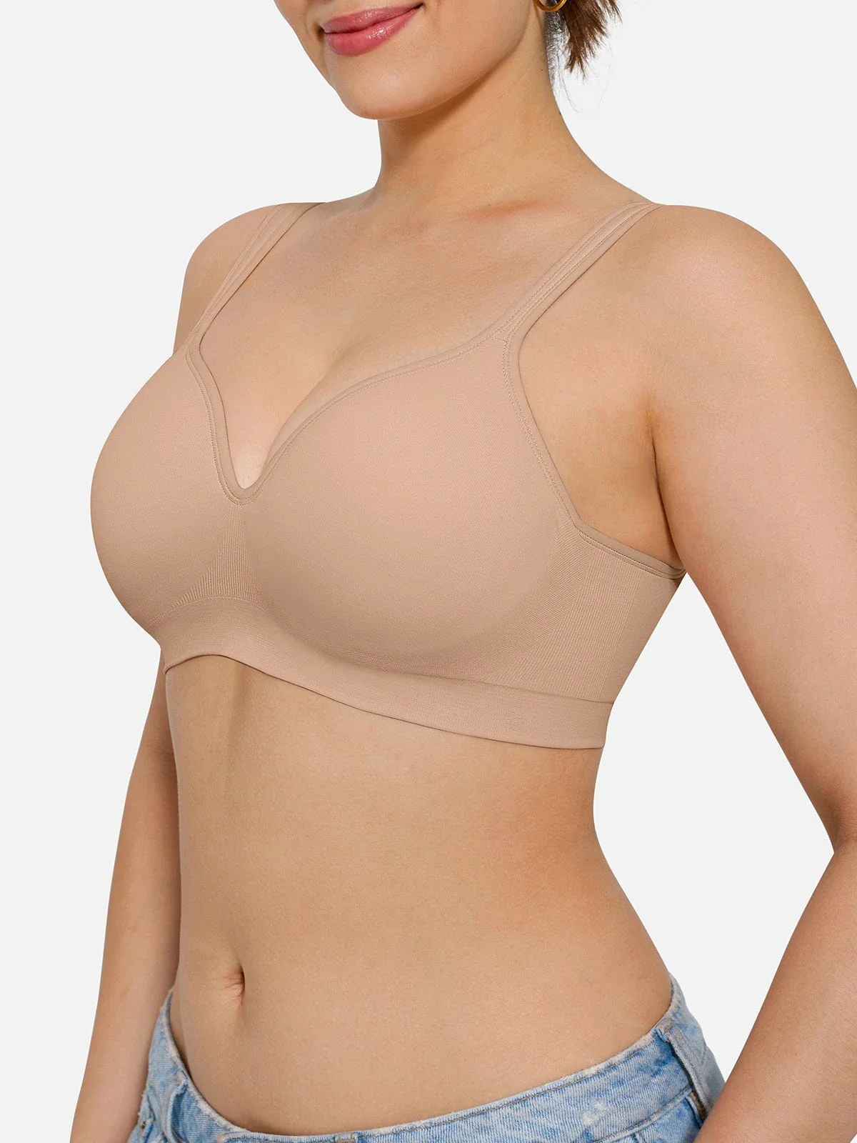 Seamless Wireless Adjustable Comfort Minimizer Support Bra - Image 17