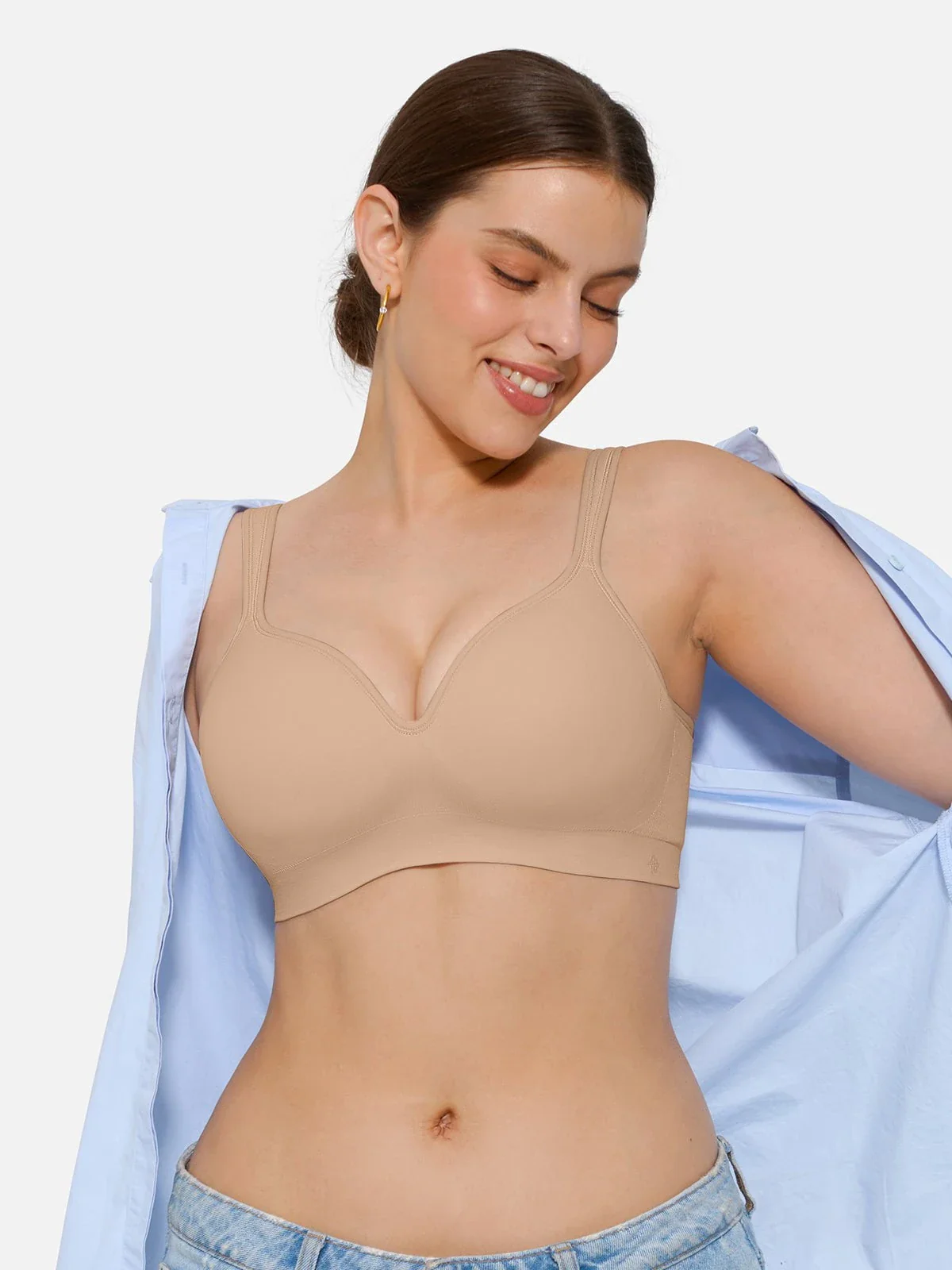 Seamless Wireless Adjustable Comfort Minimizer Support Bra - Image 19