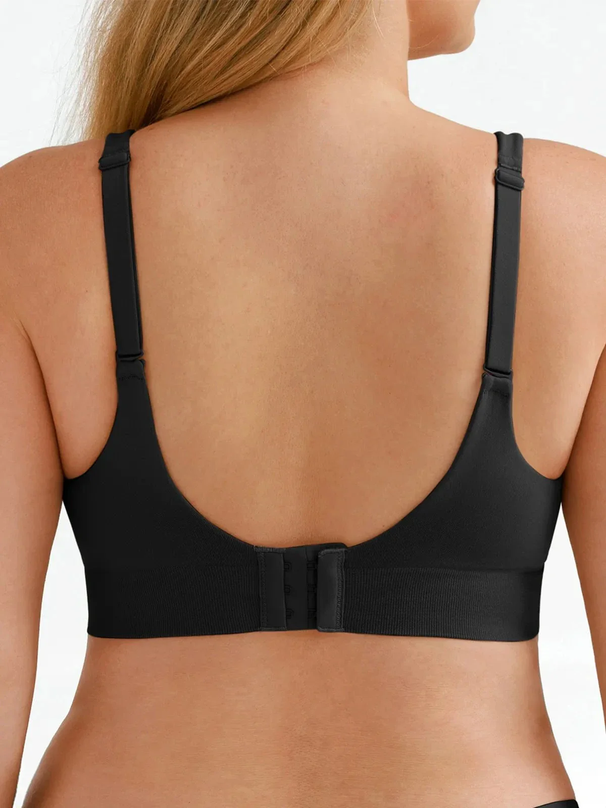 Seamless Wireless Adjustable Wide-Strap T-Shirt Bra - Image 10
