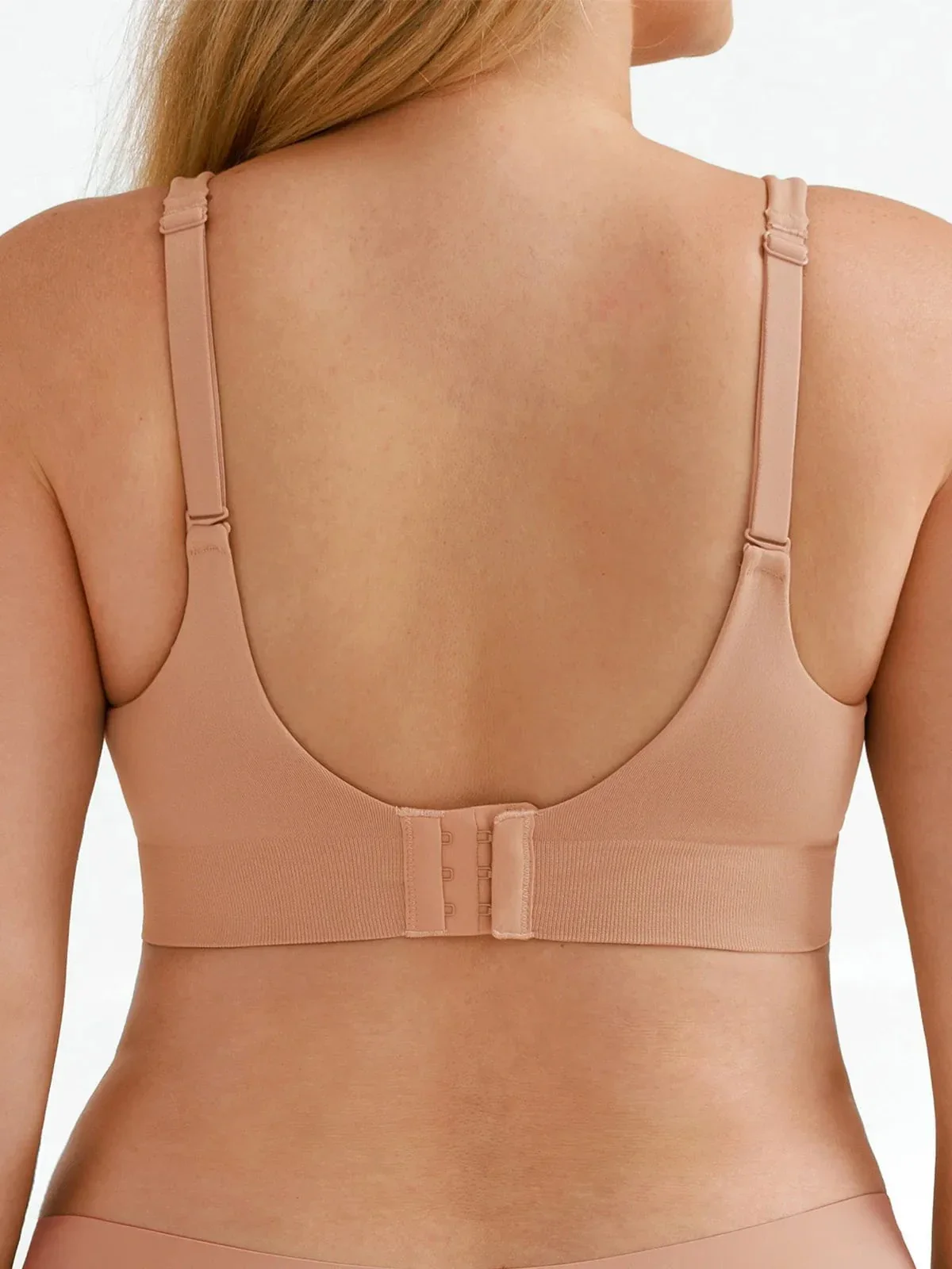 Seamless Wireless Adjustable Wide-Strap T-Shirt Bra - Image 15