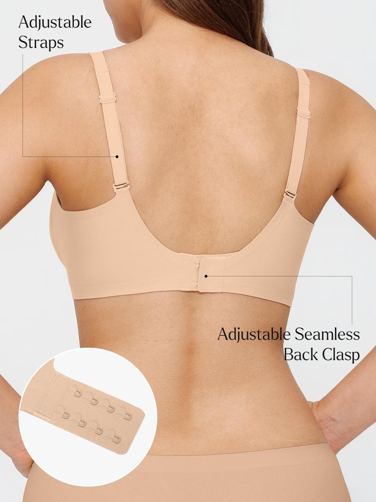 Seamless Wireless Jelly Comfort Plunge Bra - Image 11
