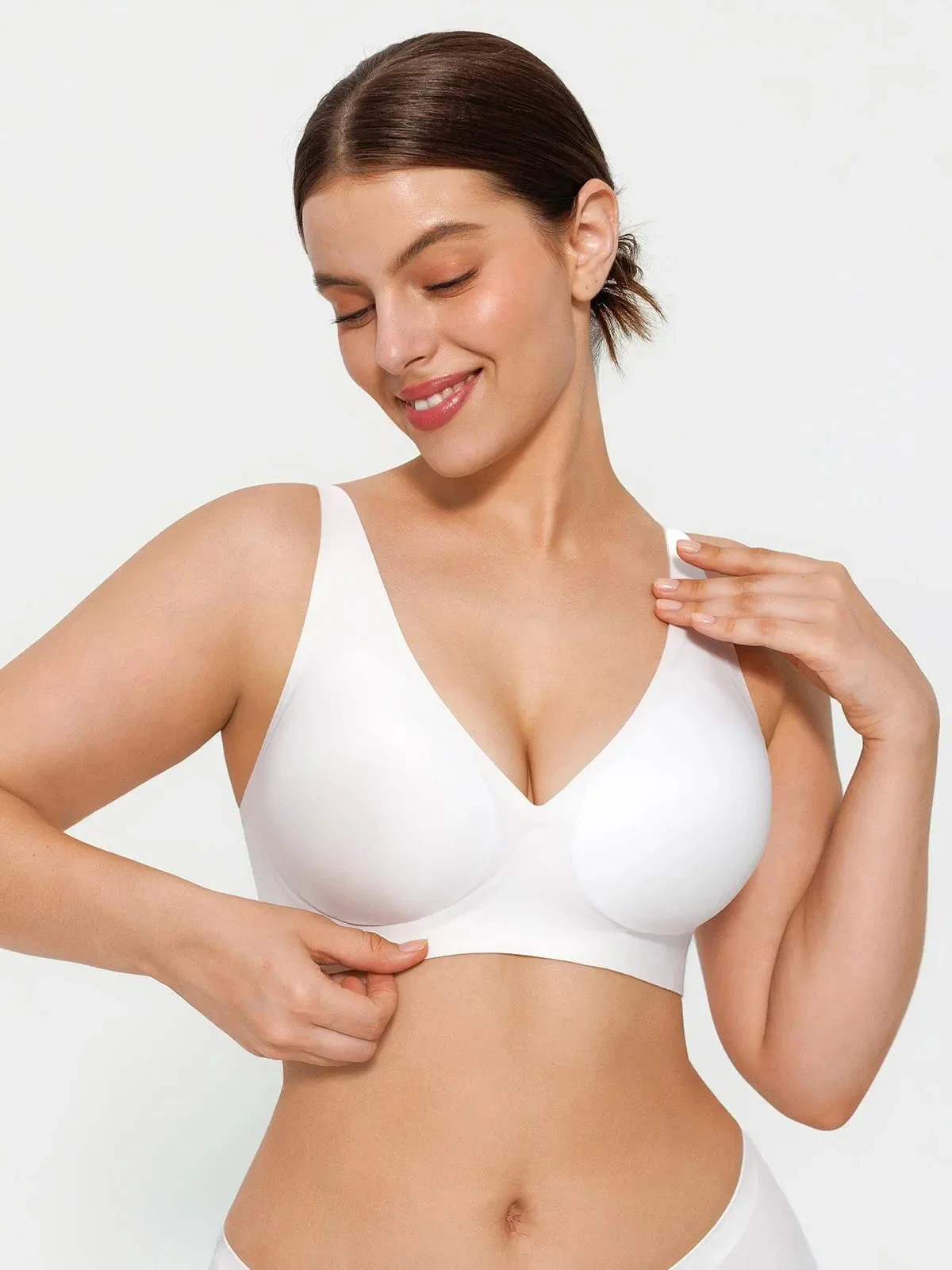 Seamless Wireless Jelly Comfort Plunge Bra - Image 29