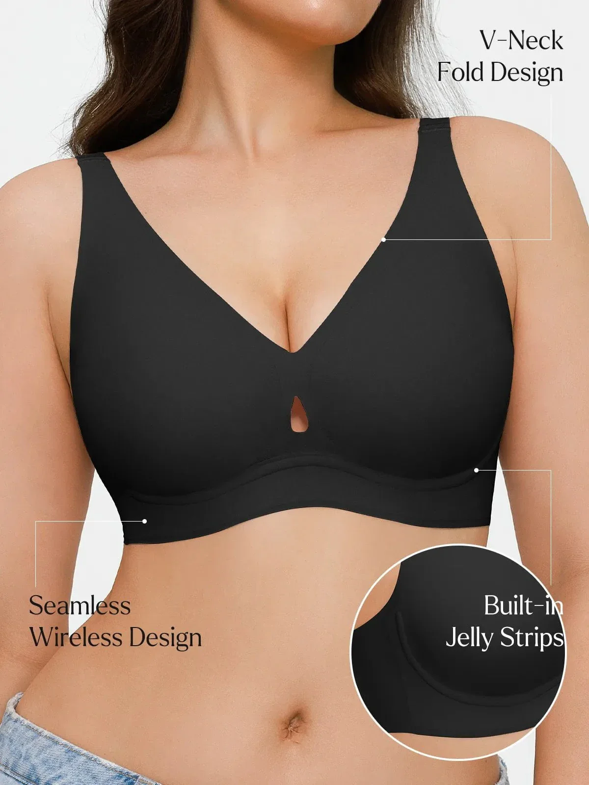 Seamless Wireless Jelly Contour Minimizer Support Bra - Image 18