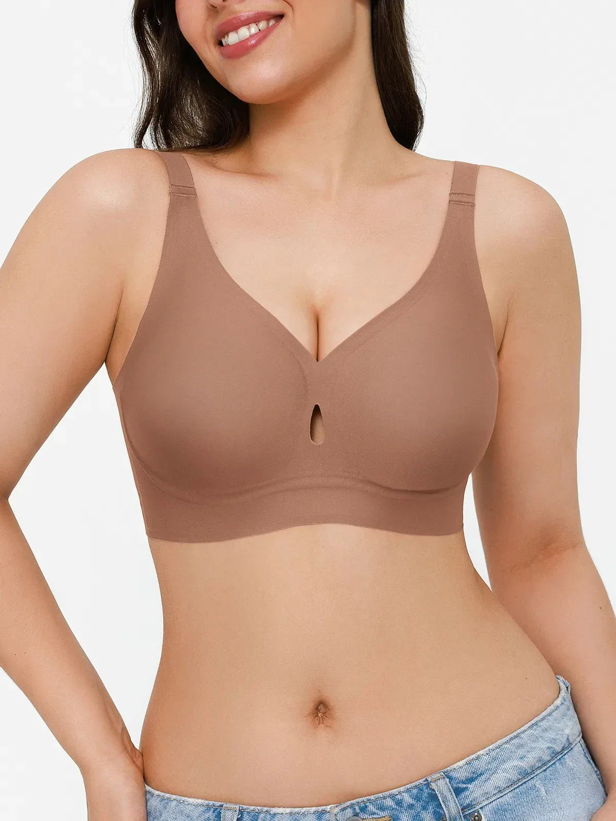 Seamless Wireless Jelly Contour Minimizer Support Bra - Image 29