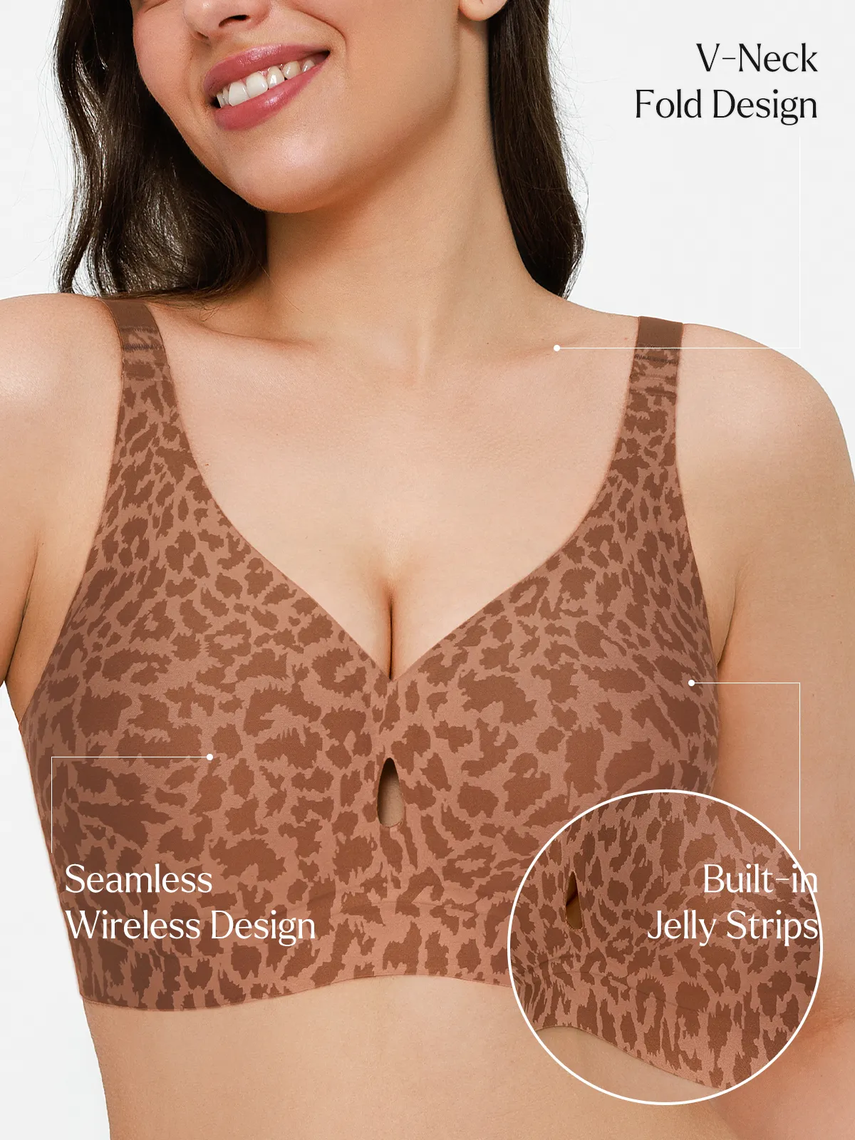 Seamless Wireless Jelly Contour Minimizer Support Bra - Image 3