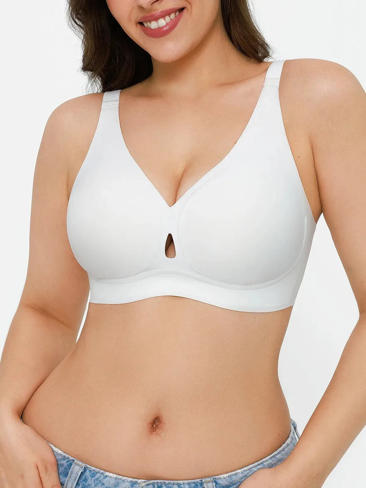 Seamless Wireless Jelly Contour Minimizer Support Bra - Image 35