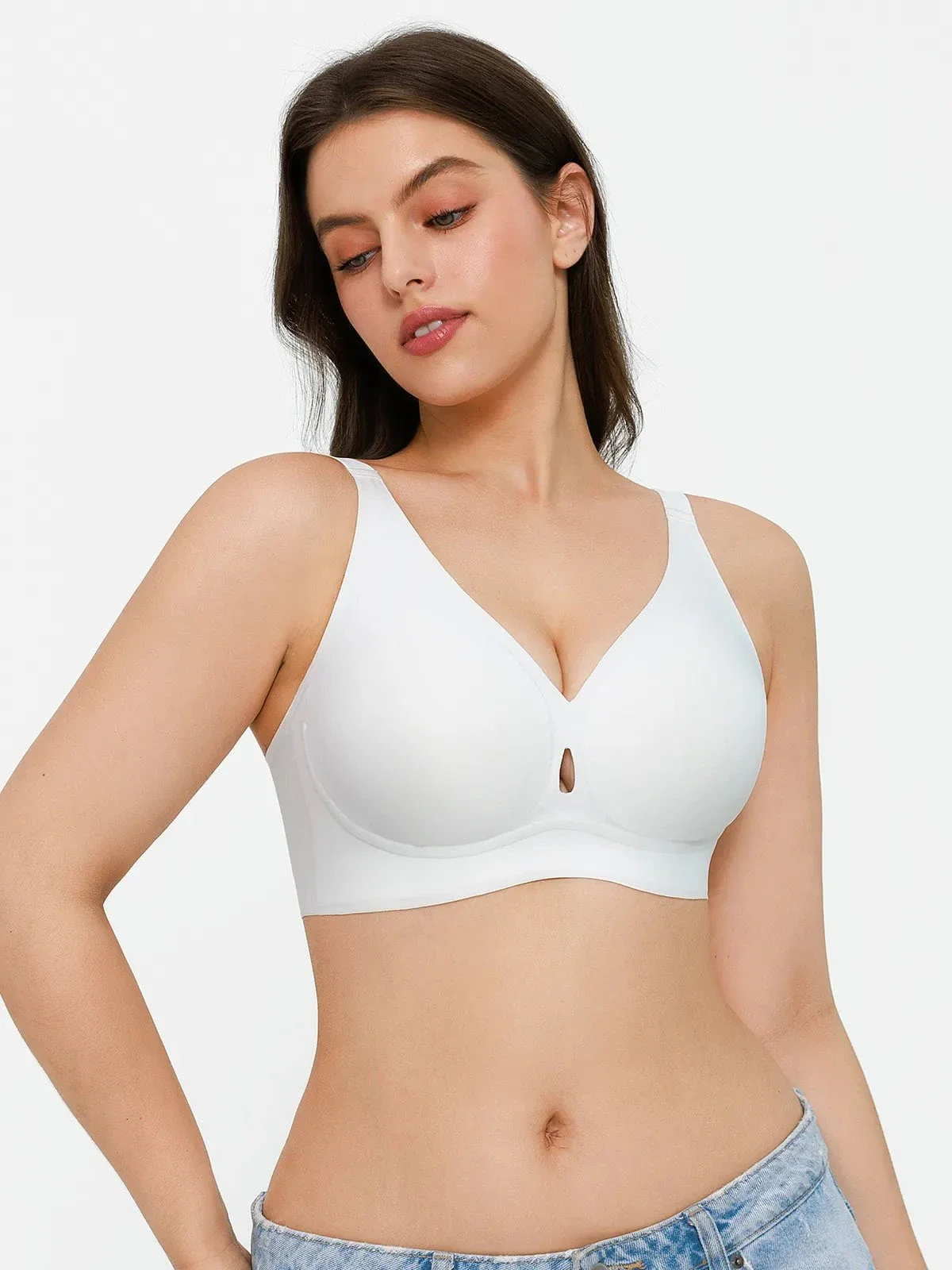 Seamless Wireless Jelly Contour Minimizer Support Bra - Image 40