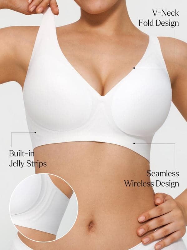 Seamless Wireless Jelly Leopard Contour Minimizer Support Bra - Image 34