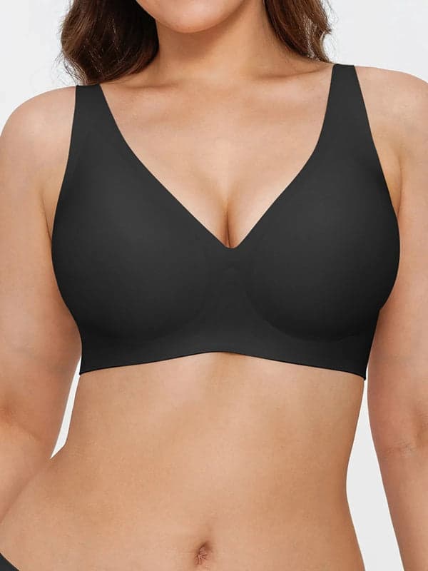 Seamless Wireless Jelly Leopard Contour Minimizer Support Bra - Image 53