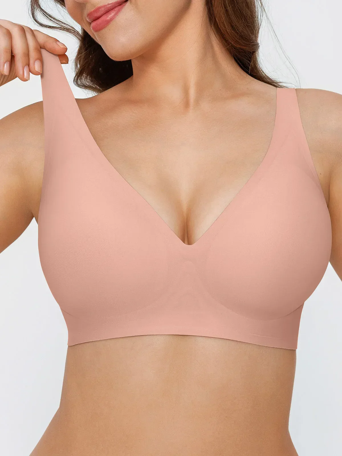 Seamless Wireless Jelly Comfort Plunge Bra - Image 21