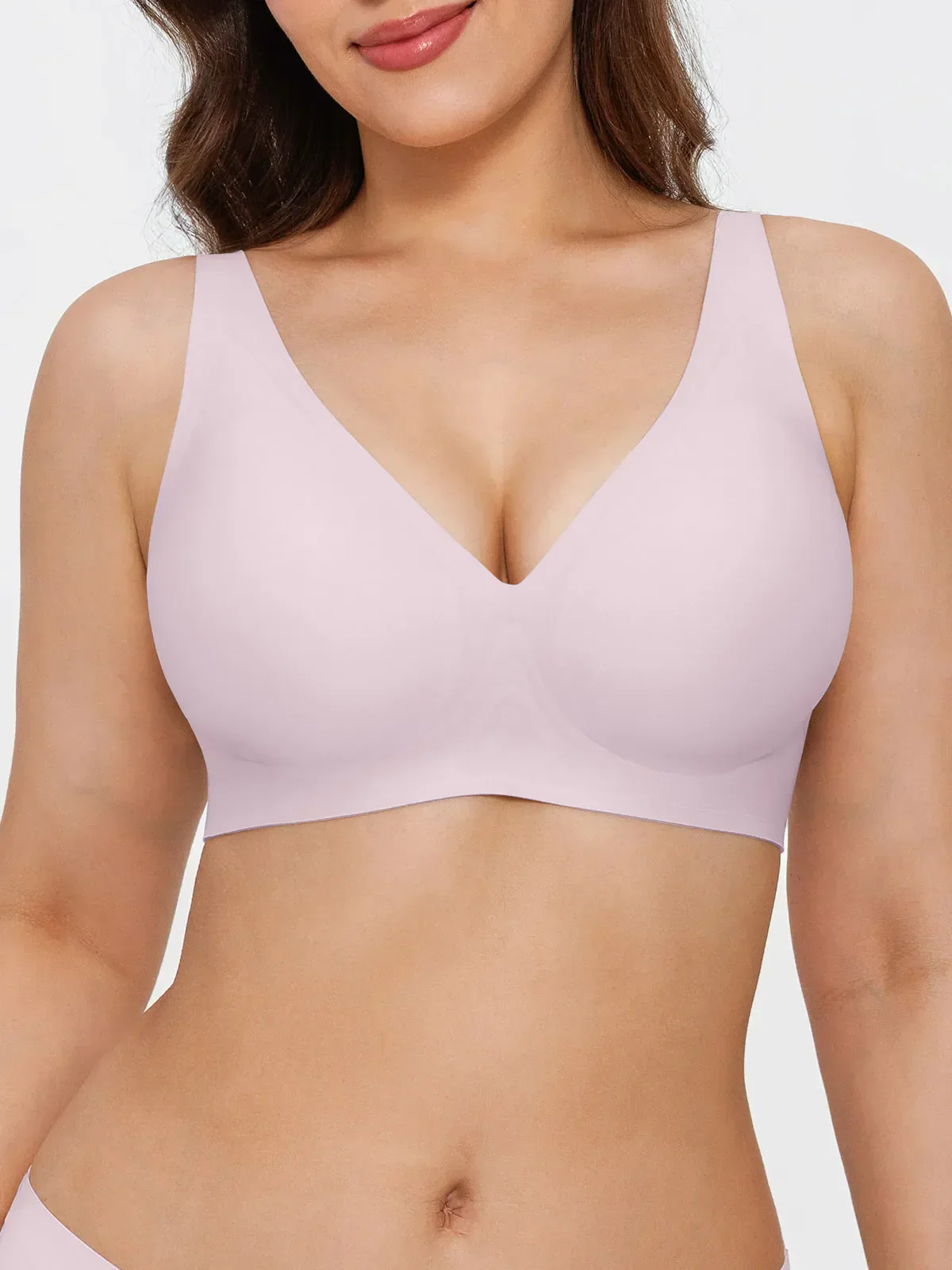 Seamless Wireless Jelly Comfort Plunge Bra - Image 37