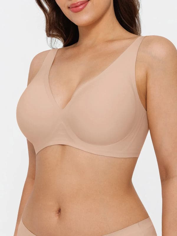 Seamless Wireless Jelly Leopard Contour Minimizer Support Bra - Image 86