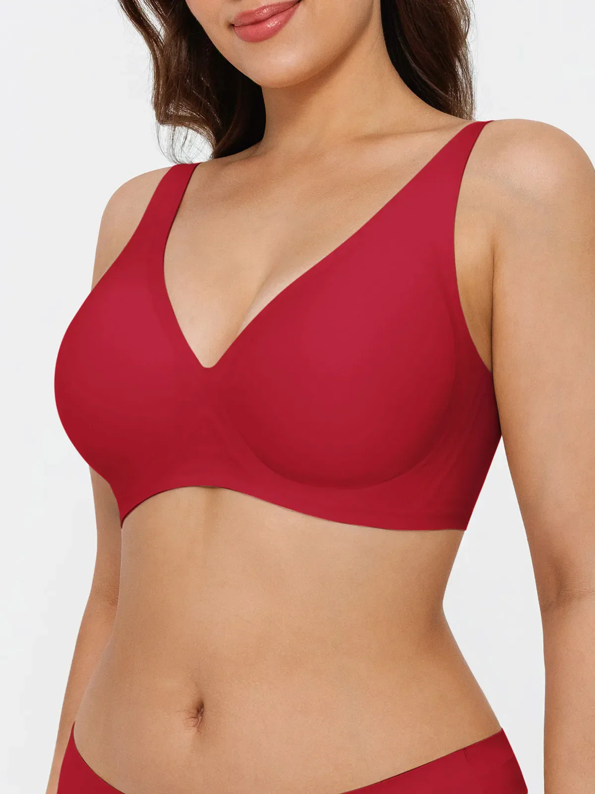 Seamless Wireless Jelly Comfort Plunge Bra - Image 59