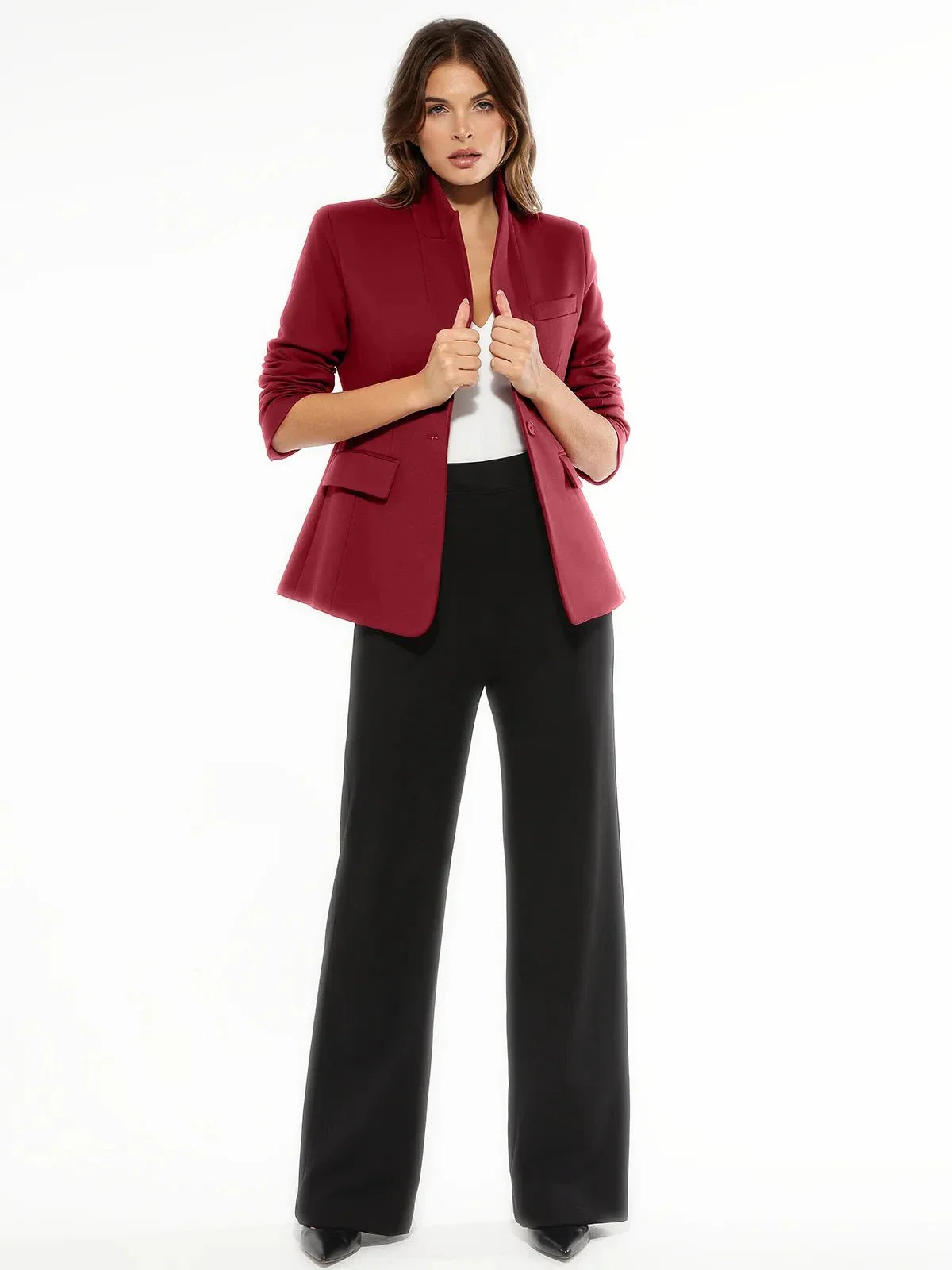 Shape-Sculpting Fitted Blazer - Image 36